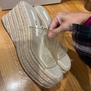 Clear ZARA platform sandals